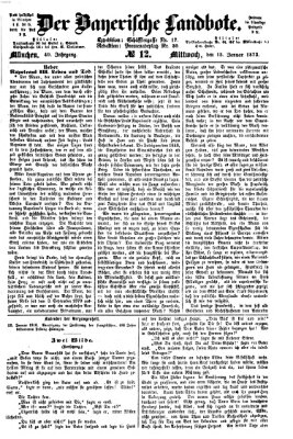 Der Bayerische Landbote Mittwoch 15. Januar 1873