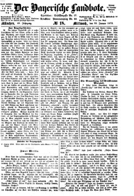 Der Bayerische Landbote Mittwoch 22. Januar 1873