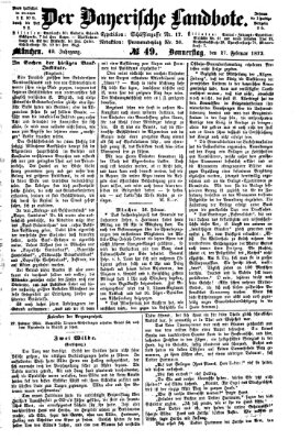 Der Bayerische Landbote Donnerstag 27. Februar 1873