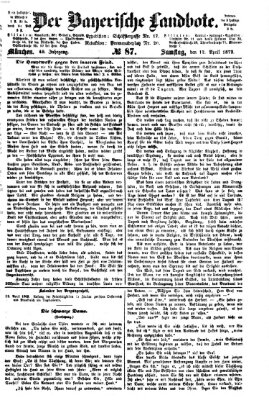 Der Bayerische Landbote Samstag 12. April 1873