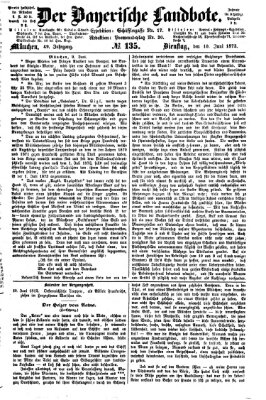 Der Bayerische Landbote Dienstag 10. Juni 1873