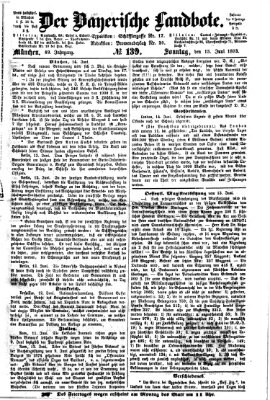 Der Bayerische Landbote Sonntag 15. Juni 1873