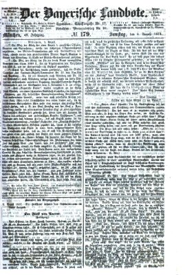 Der Bayerische Landbote Samstag 2. August 1873