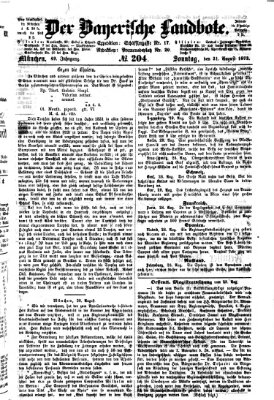 Der Bayerische Landbote Sonntag 31. August 1873