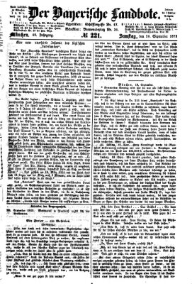 Der Bayerische Landbote Samstag 20. September 1873