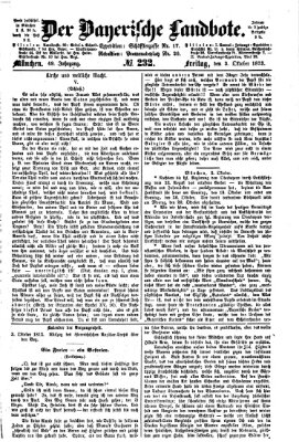 Der Bayerische Landbote Freitag 3. Oktober 1873