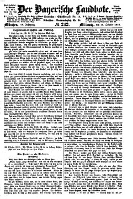 Der Bayerische Landbote Mittwoch 15. Oktober 1873