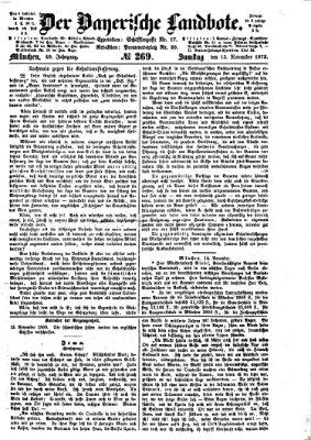 Der Bayerische Landbote Samstag 15. November 1873