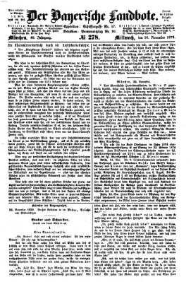 Der Bayerische Landbote Mittwoch 26. November 1873