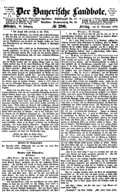 Der Bayerische Landbote Freitag 28. November 1873