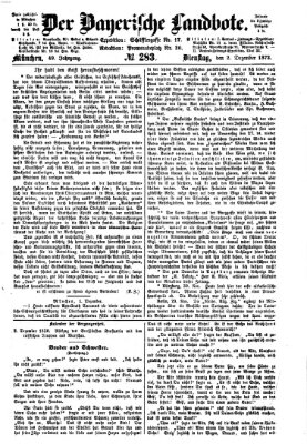 Der Bayerische Landbote Dienstag 2. Dezember 1873