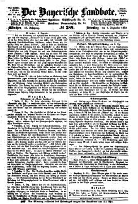 Der Bayerische Landbote Sonntag 7. Dezember 1873