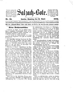 Salzach-Bote Samstag 6. April 1872