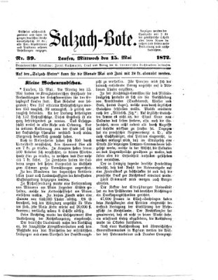 Salzach-Bote Mittwoch 15. Mai 1872