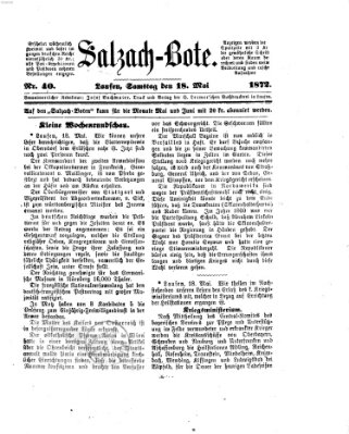 Salzach-Bote Samstag 18. Mai 1872