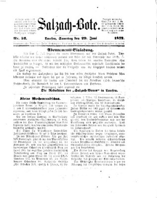 Salzach-Bote Samstag 29. Juni 1872