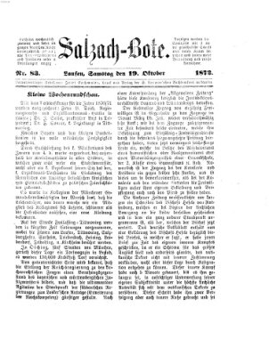 Salzach-Bote Samstag 19. Oktober 1872