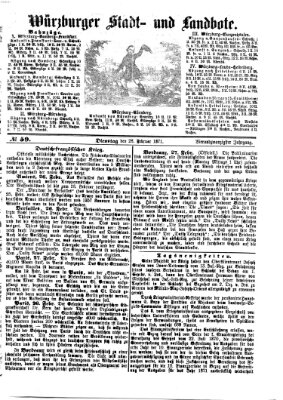 Würzburger Stadt- und Landbote Dienstag 28. Februar 1871