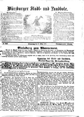 Würzburger Stadt- und Landbote Dienstag 28. März 1871