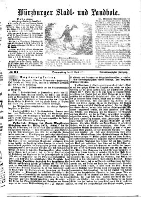 Würzburger Stadt- und Landbote Donnerstag 6. April 1871