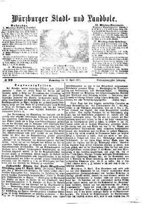 Würzburger Stadt- und Landbote Samstag 15. April 1871