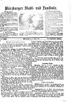 Würzburger Stadt- und Landbote Mittwoch 19. April 1871