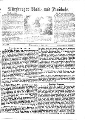 Würzburger Stadt- und Landbote Mittwoch 26. April 1871