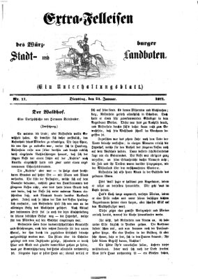 Extra-Felleisen (Würzburger Stadt- und Landbote) Dienstag 24. Januar 1871