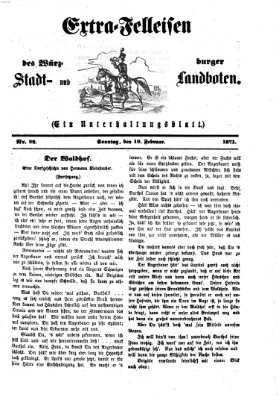 Extra-Felleisen (Würzburger Stadt- und Landbote) Sonntag 19. Februar 1871