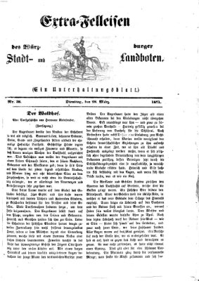 Extra-Felleisen (Würzburger Stadt- und Landbote) Dienstag 28. März 1871