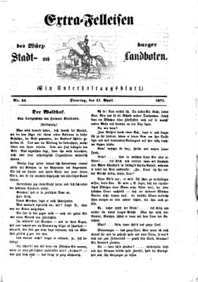 Extra-Felleisen (Würzburger Stadt- und Landbote) Dienstag 11. April 1871