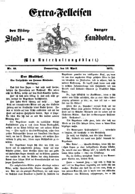 Extra-Felleisen (Würzburger Stadt- und Landbote) Donnerstag 13. April 1871