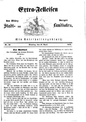 Extra-Felleisen (Würzburger Stadt- und Landbote) Dienstag 25. April 1871