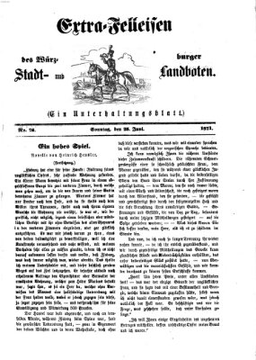 Extra-Felleisen (Würzburger Stadt- und Landbote) Sonntag 25. Juni 1871