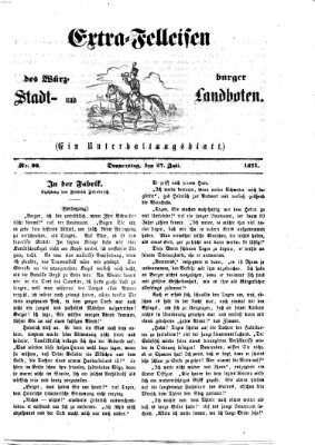 Extra-Felleisen (Würzburger Stadt- und Landbote) Donnerstag 27. Juli 1871