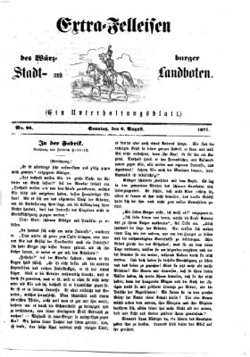 Extra-Felleisen (Würzburger Stadt- und Landbote) Sonntag 6. August 1871