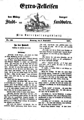 Extra-Felleisen (Würzburger Stadt- und Landbote) Sonntag 3. September 1871