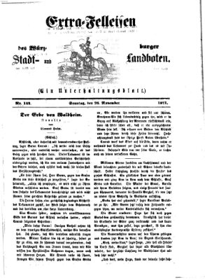 Extra-Felleisen (Würzburger Stadt- und Landbote) Sonntag 26. November 1871