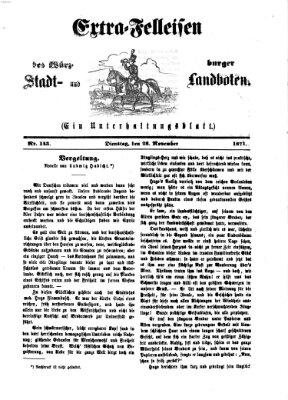 Extra-Felleisen (Würzburger Stadt- und Landbote) Dienstag 28. November 1871