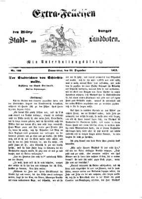 Extra-Felleisen (Würzburger Stadt- und Landbote) Donnerstag 21. Dezember 1871