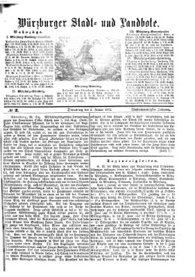 Würzburger Stadt- und Landbote Dienstag 2. Januar 1872