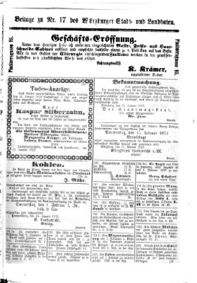 Würzburger Stadt- und Landbote Freitag 19. Januar 1872