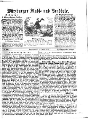 Würzburger Stadt- und Landbote Samstag 20. Januar 1872