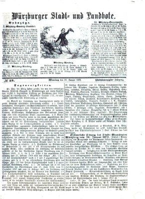 Würzburger Stadt- und Landbote Montag 22. Januar 1872