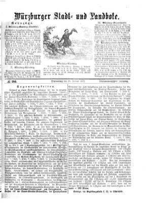 Würzburger Stadt- und Landbote Dienstag 23. Januar 1872