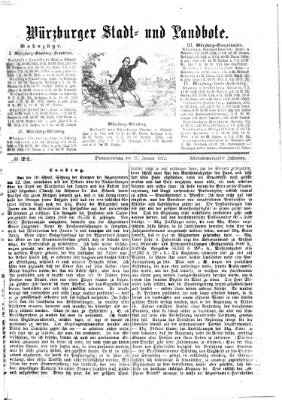 Würzburger Stadt- und Landbote Donnerstag 25. Januar 1872