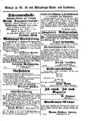 Würzburger Stadt- und Landbote Samstag 10. Februar 1872