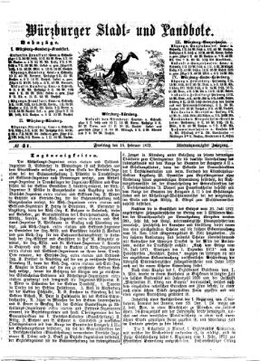 Würzburger Stadt- und Landbote Freitag 16. Februar 1872