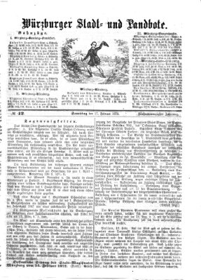 Würzburger Stadt- und Landbote Samstag 17. Februar 1872