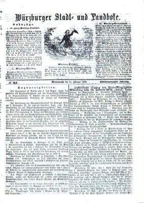 Würzburger Stadt- und Landbote Mittwoch 21. Februar 1872